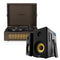 Voyager Bluetooth Portable Turntable - Cocoa + Bundled Majority D40X Bluetooth Speakers - Black