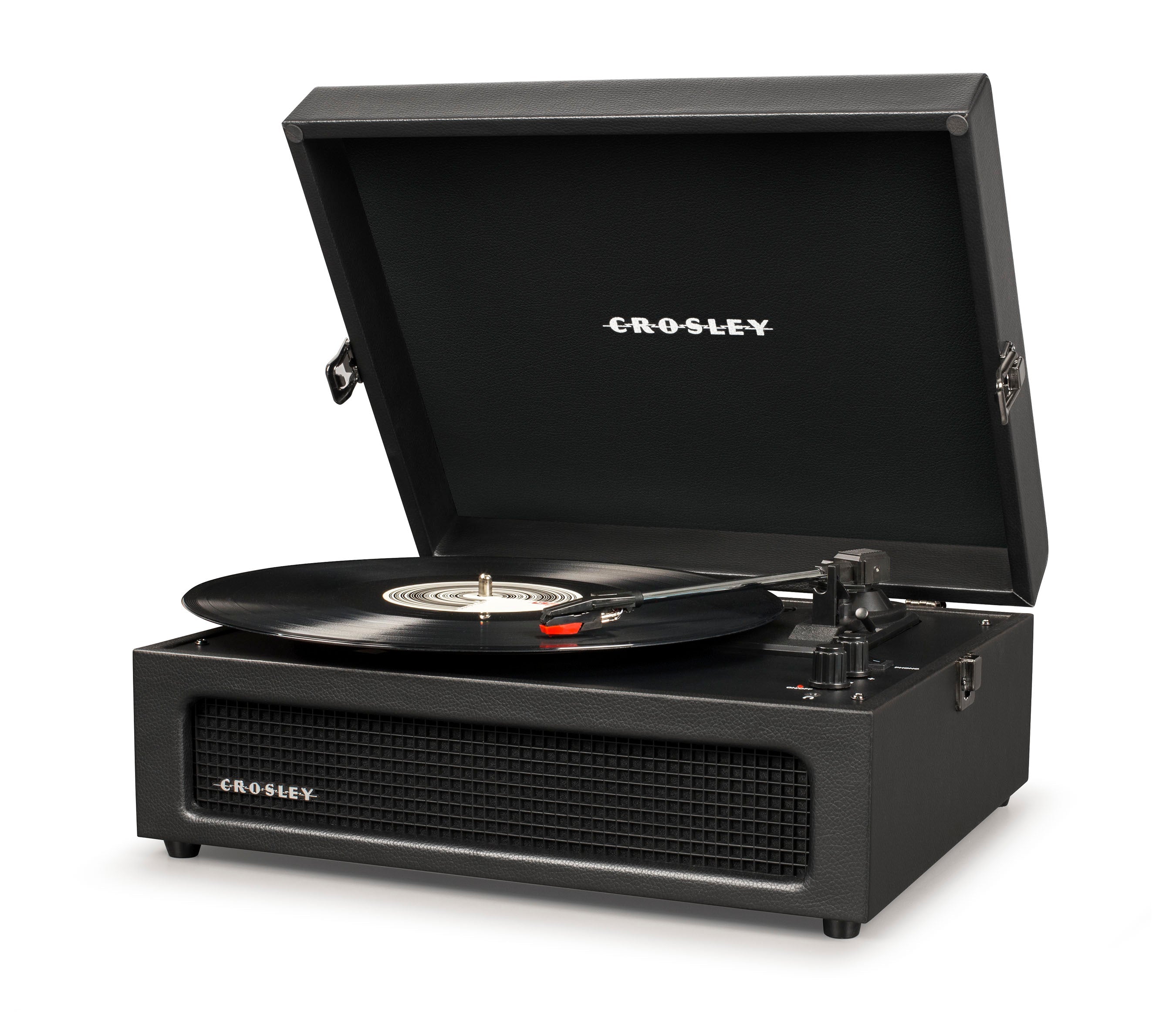 Crosley Voyager Black - Bluetooth Portable Turntable & Record Storage Crate