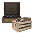 Voyager Bluetooth Portable Turntable - Cocoa + Bundled Record Storage Crate