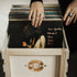 Voyager Bluetooth Portable Turntable - Cocoa + Bundled Record Storage Crate