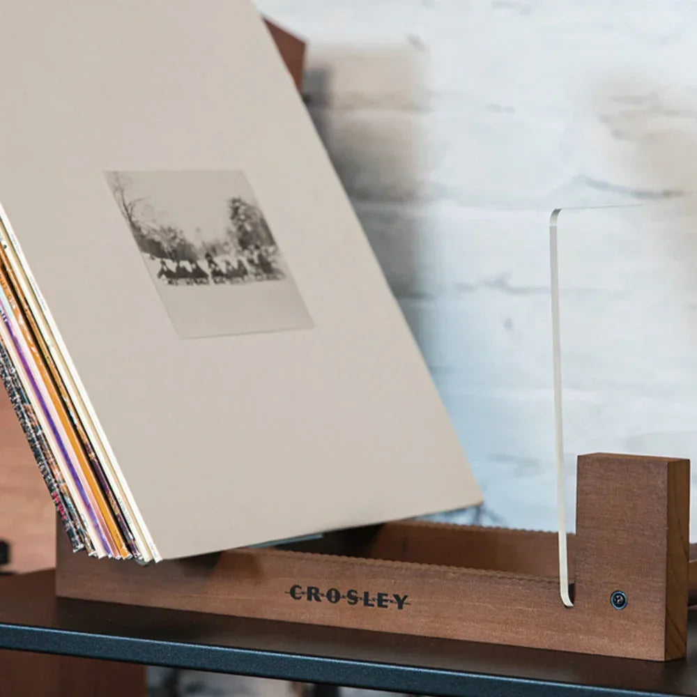 Voyager Bluetooth Portable Turntable - Black + Bundled  Record Storage Display Stand