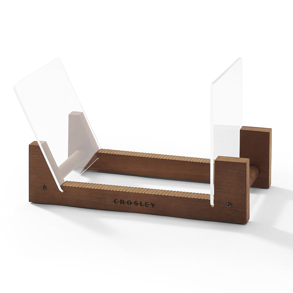 Voyager Bluetooth Portable Turntable - Cocoa + Bundled Crosley Record Storage Display Stand