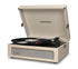 Voyager Bluetooth Portable Turntable - Dune + Bundled  Record Storage Display Stand