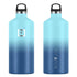 Iron Flask Narrow Mouth Bottle with Spout Lid, Blue Waves, 64oz/1900ml