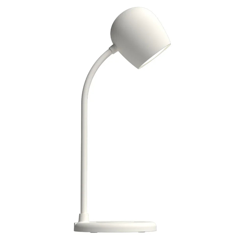 Ellie Lamp W/ Qi Charger And Bluetooth Speaker - White