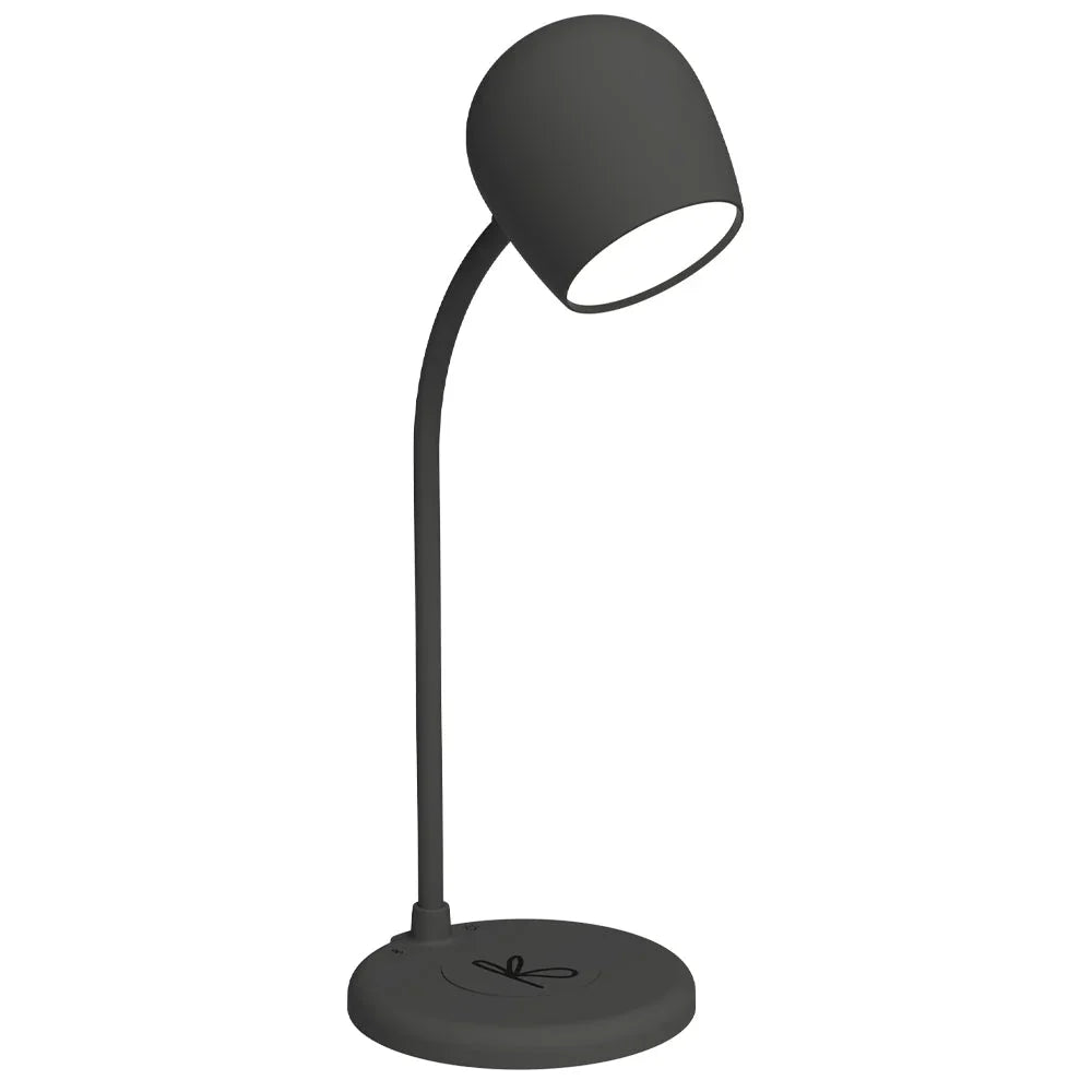 Ellie Lamp W/ Qi Charger And Bluetooth Speaker - Black