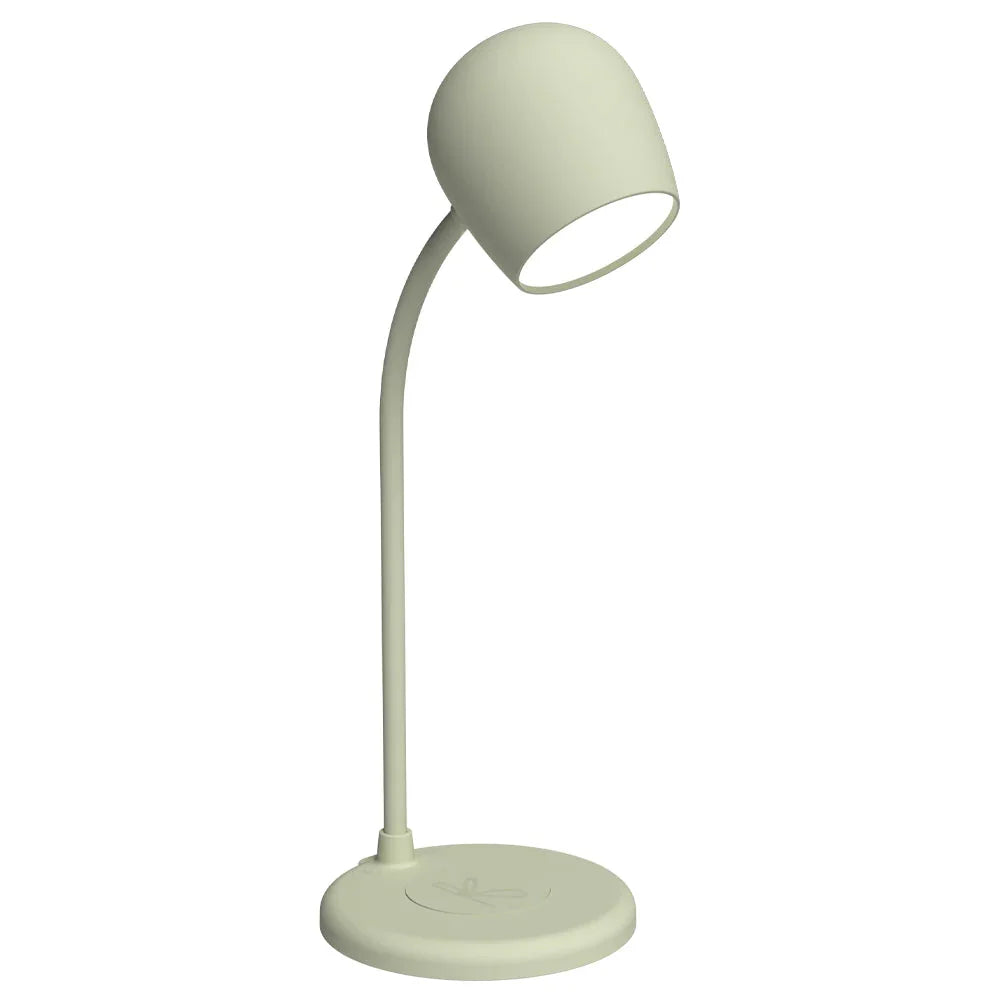 Ellie Lamp W/ Qi Charger And Bluetooth Speaker - Dusty Olive