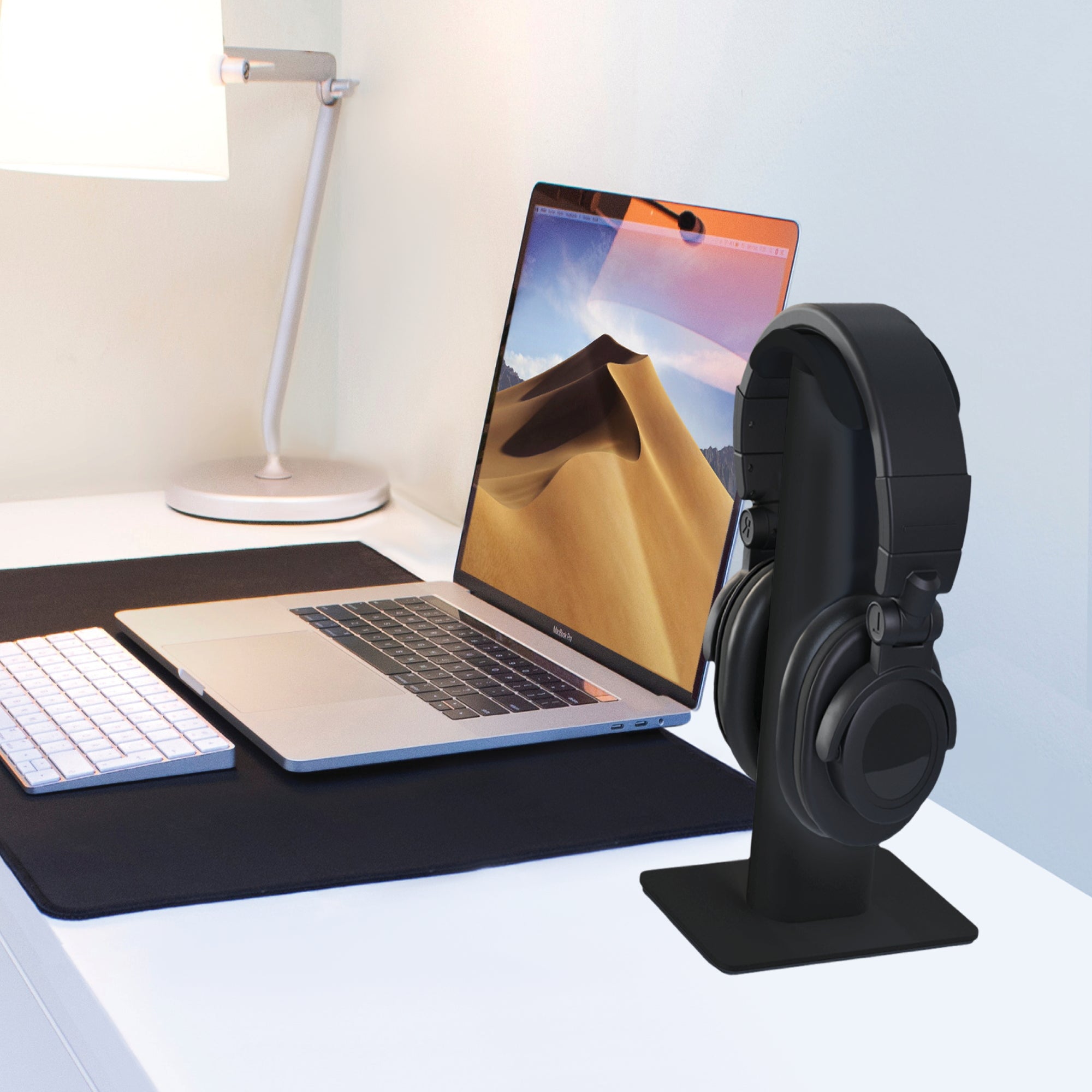 H2 Premium Universal Desktop Headphone Stand, Black