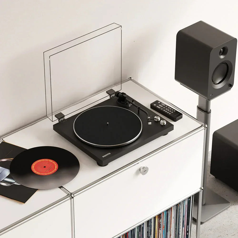 OBI3 Turntable with Bluetooth 5.3, Preamp, and Pitch Control - Matte Black