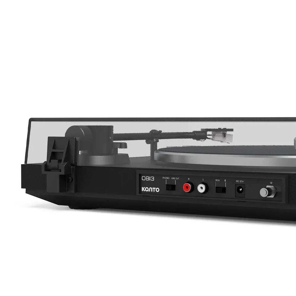 OBI3 Turntable with Bluetooth 5.3, Preamp, and Pitch Control - Matte Black