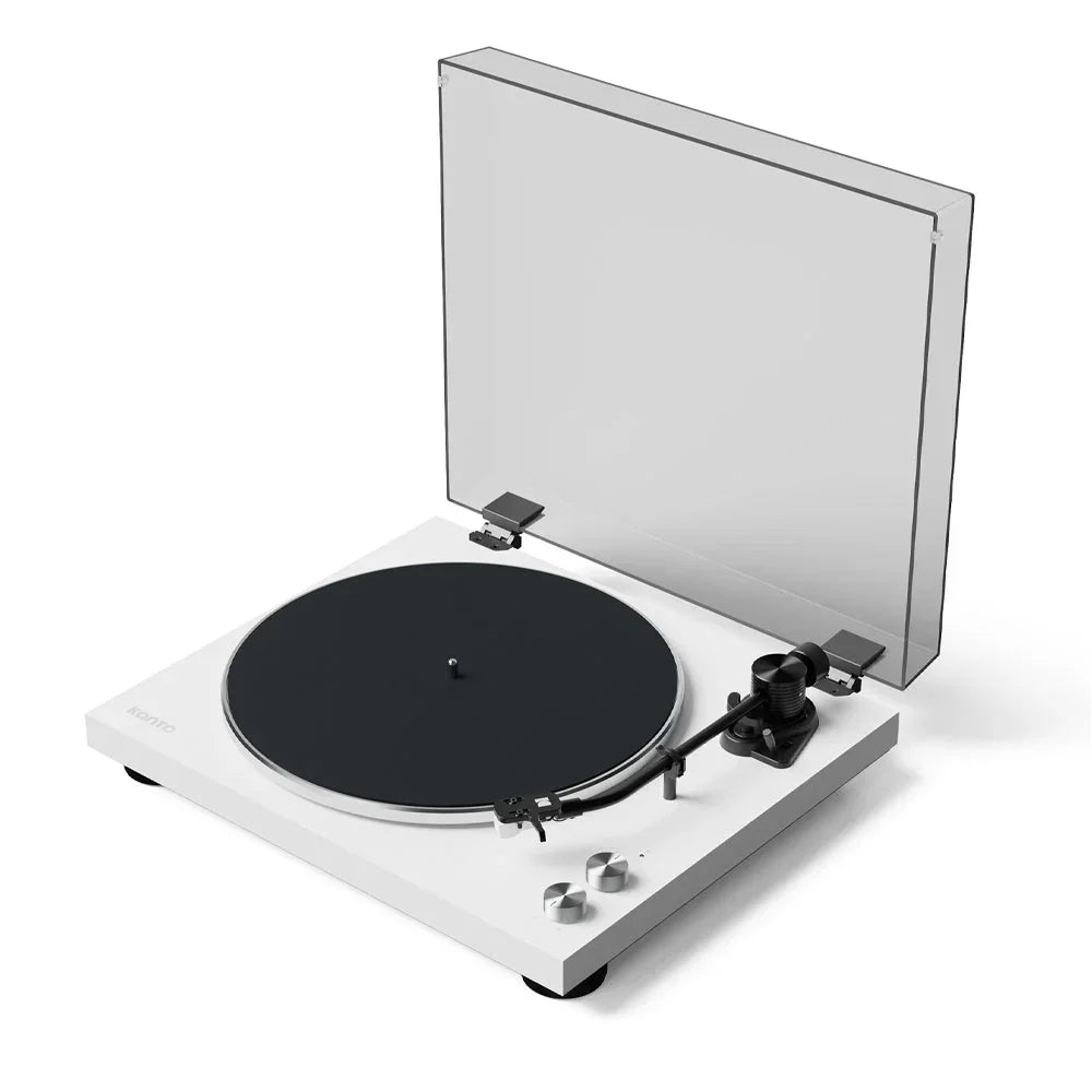 OBI3 Turntable with Bluetooth 5.3, Preamp, and Pitch Control - Matte White