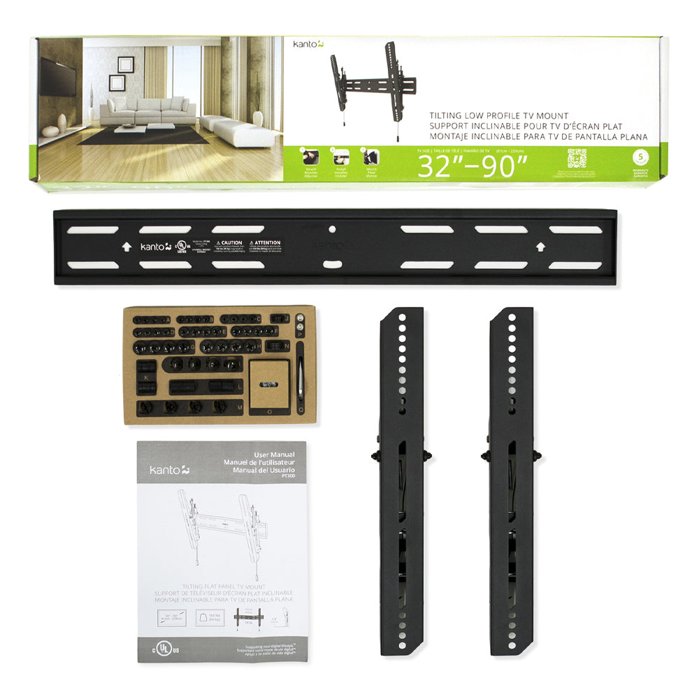 Kanto PT300 Low Profile Tilting TV Mount for 40