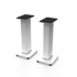 SX22W 22" Tall Fillable Speaker Stands with Isolation Feet - Pair, White