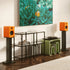 SX30 30" Tall Fillable Speaker Stands with Isolation Feet - Pair, Black