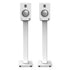 SX30W 30" Tall Fillable Speaker Stands with Isolation Feet - Pair, White