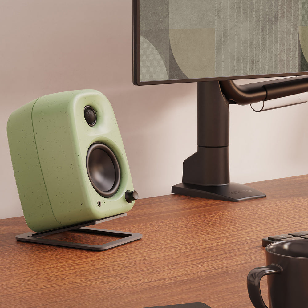 UKI 100W Desktop Speakers with Bluetooth, USB-C, Headphone out, Sage (Matte Green), Pair