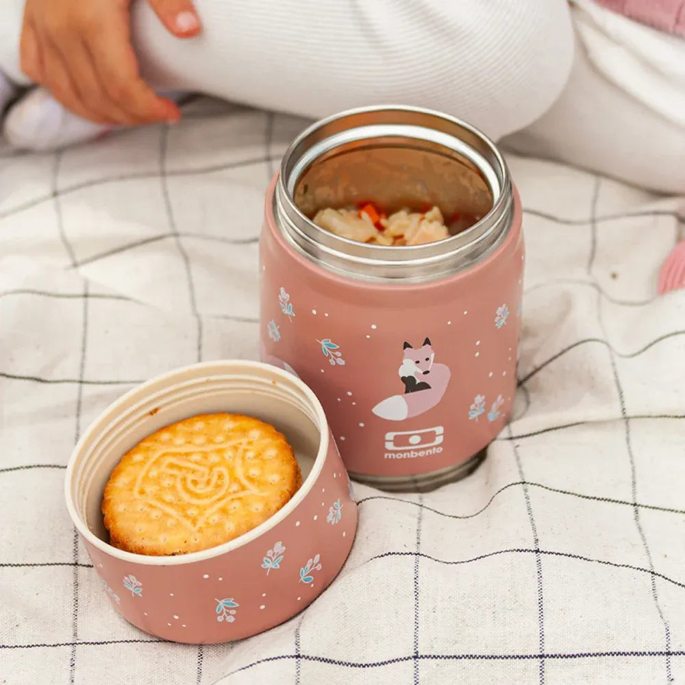 Monbento Handy Kids Insulated Lunch Box with Compartments - Fox