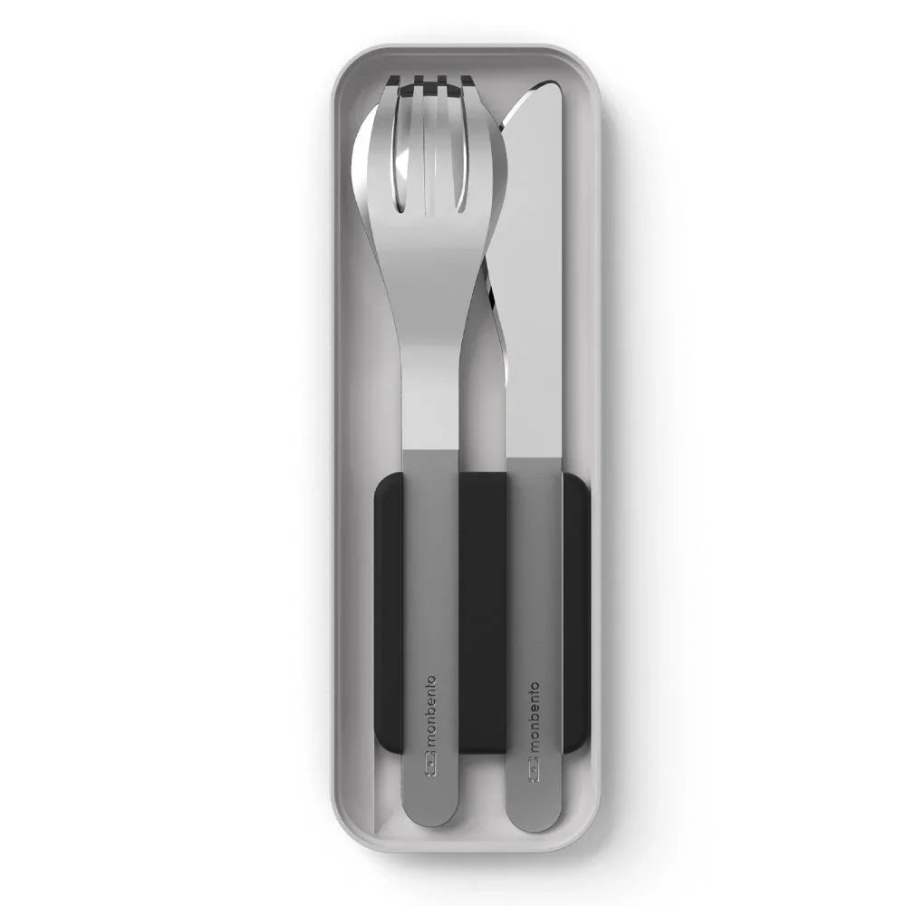 Mb Slim Box Stainless Steel Cutlery Set - Trio Knife - Black