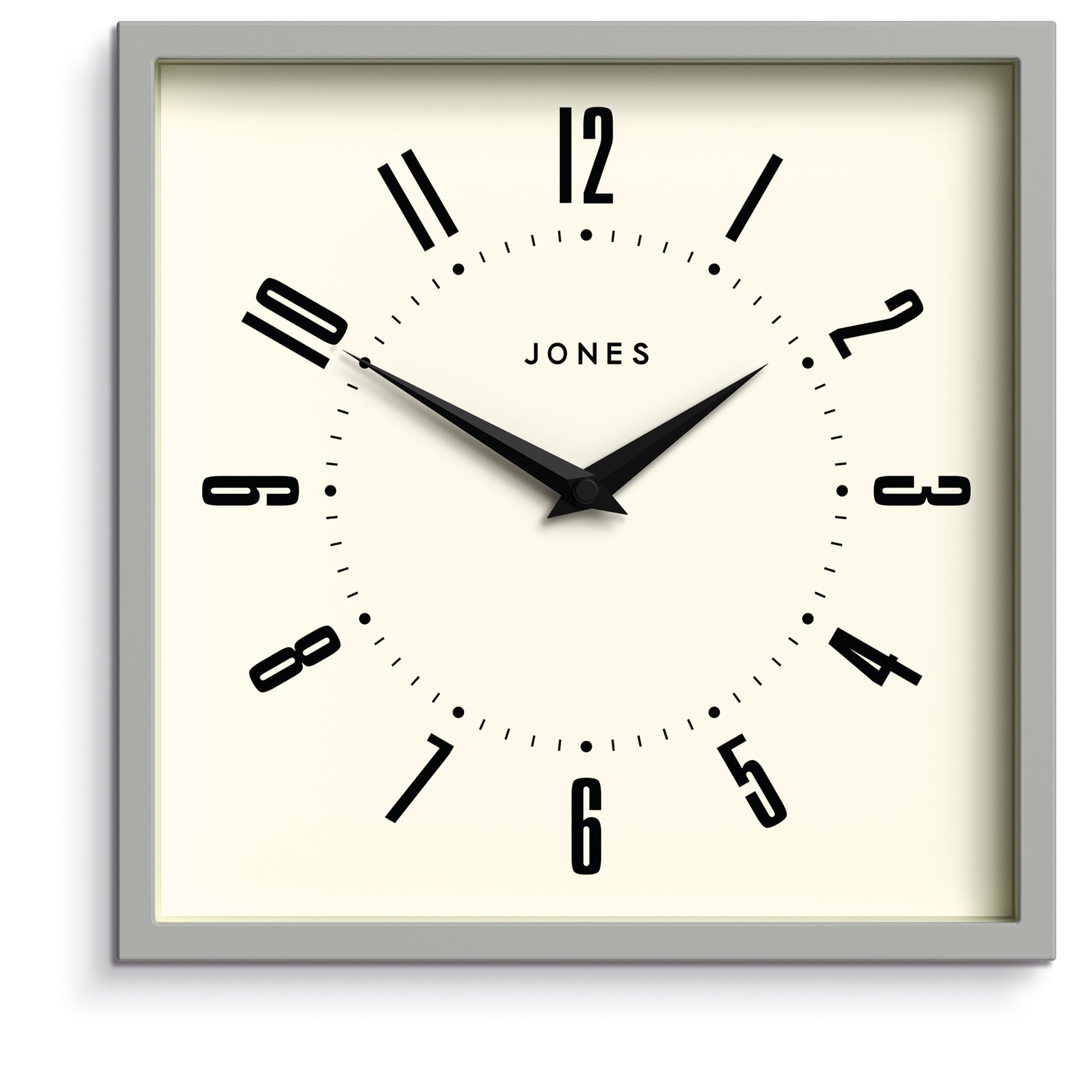 Jones Box Wall Clock Grey