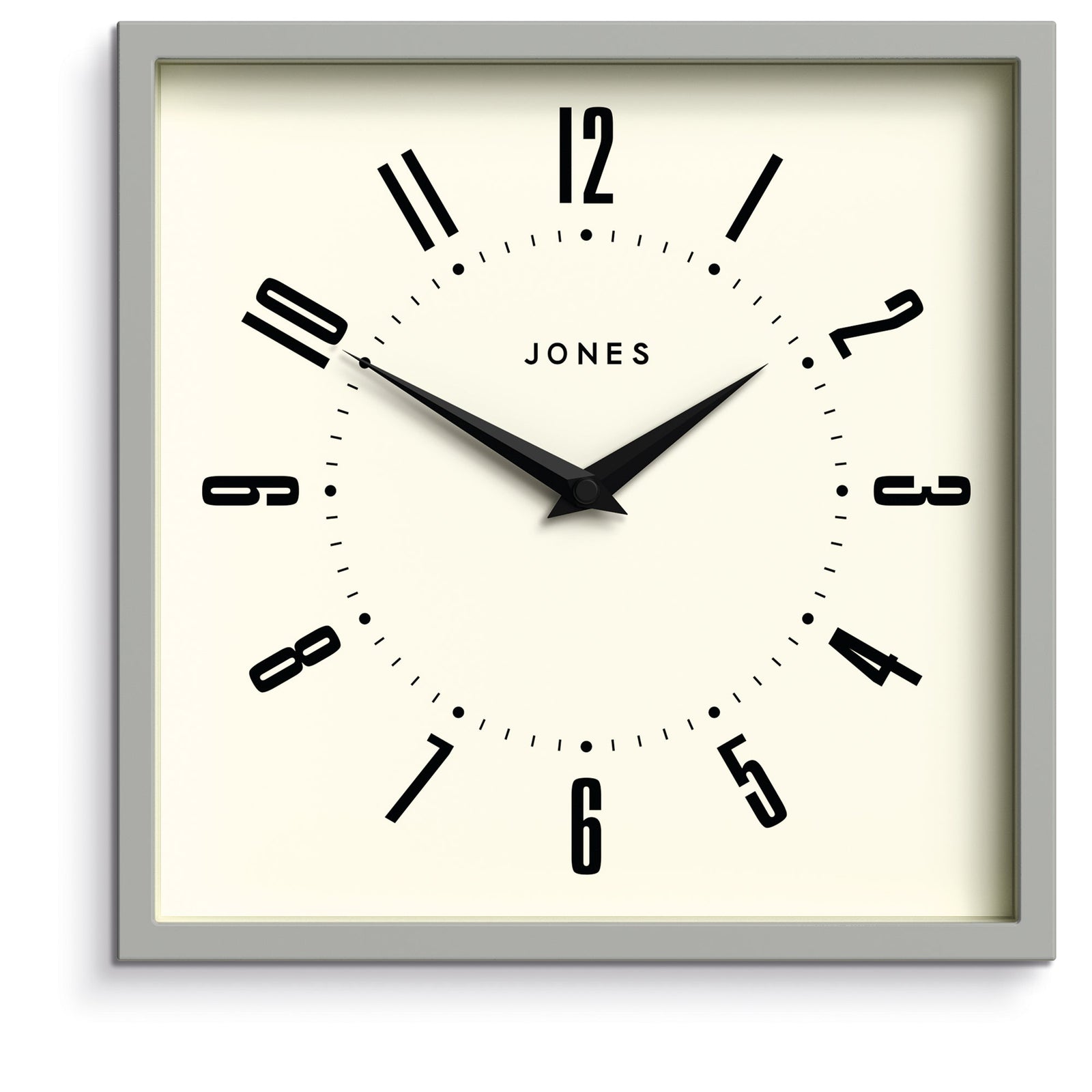 Jones Box Wall Clock Grey