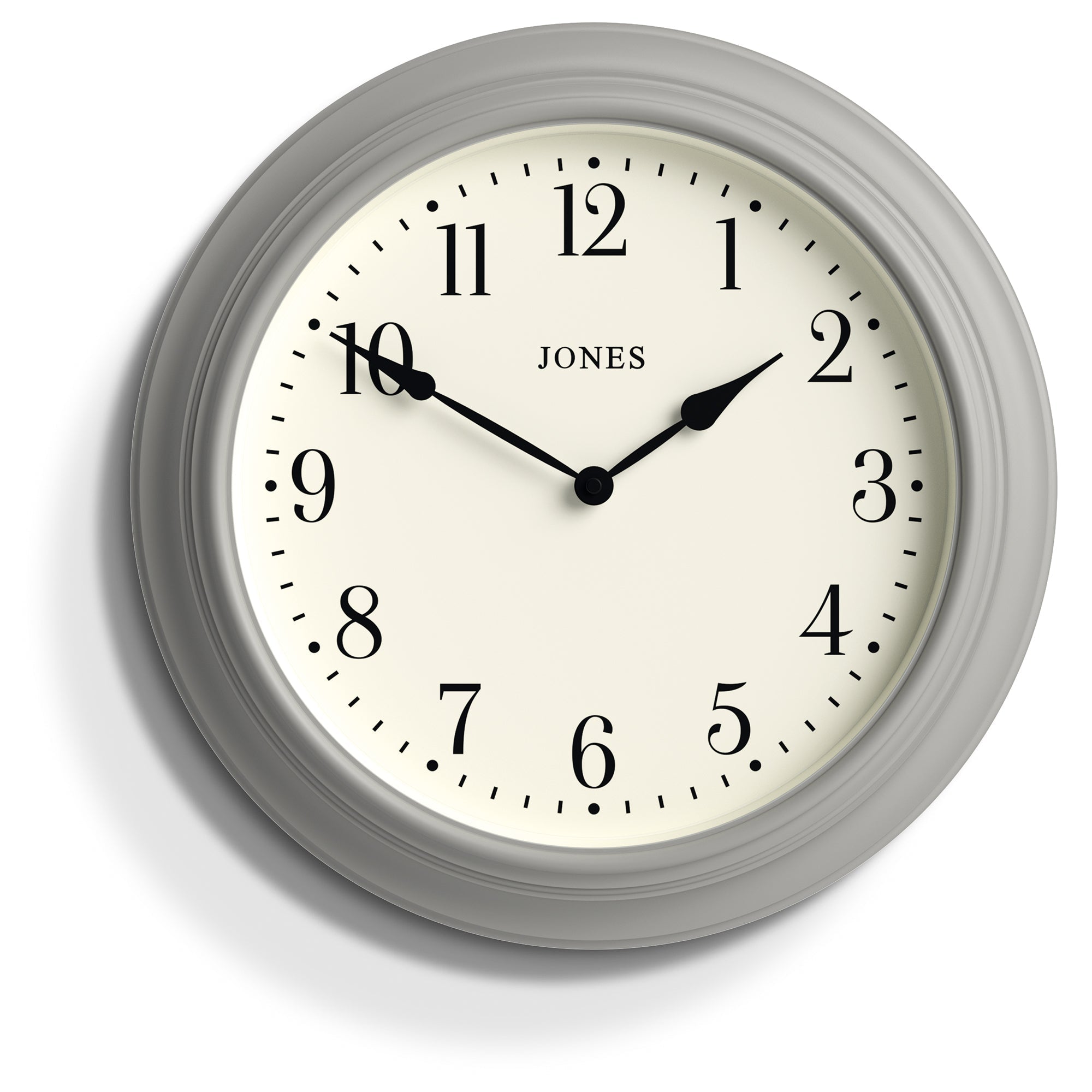 Jones Supper Club Clock Cloud Grey