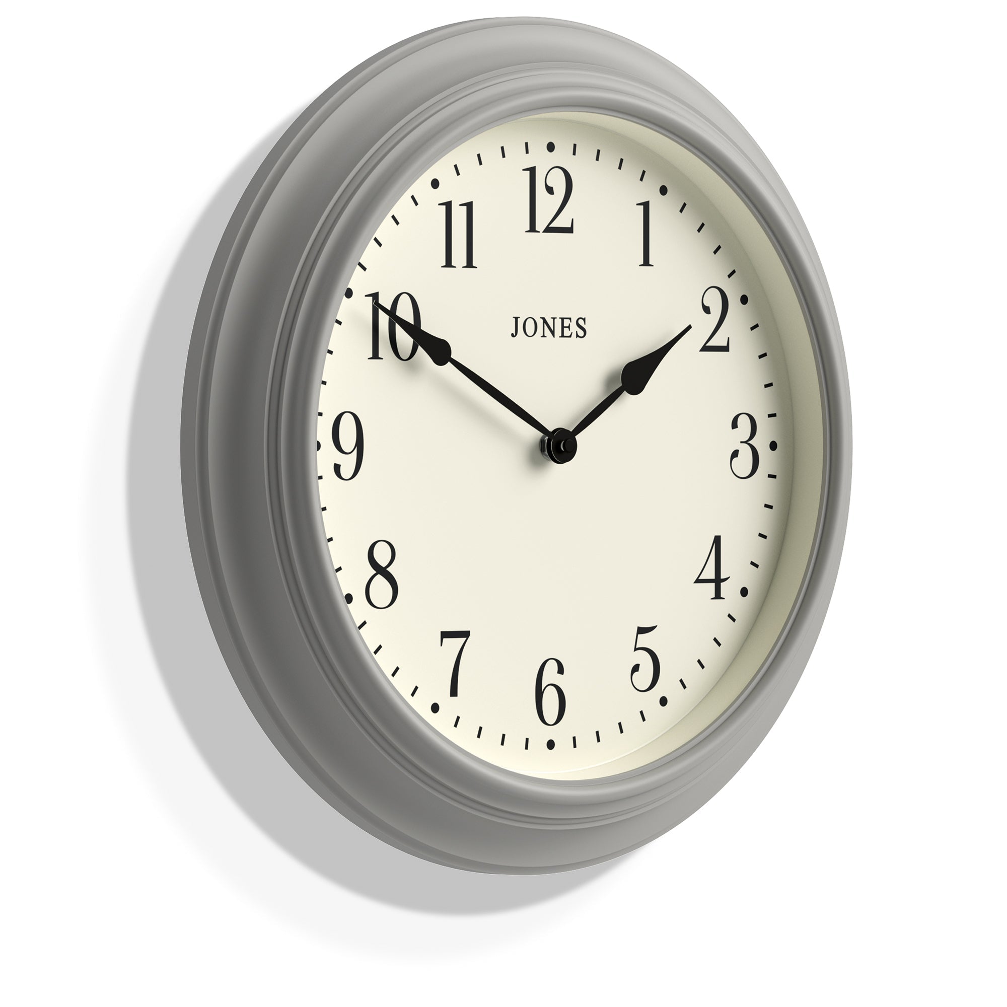 Jones Supper Club Clock Cloud Grey
