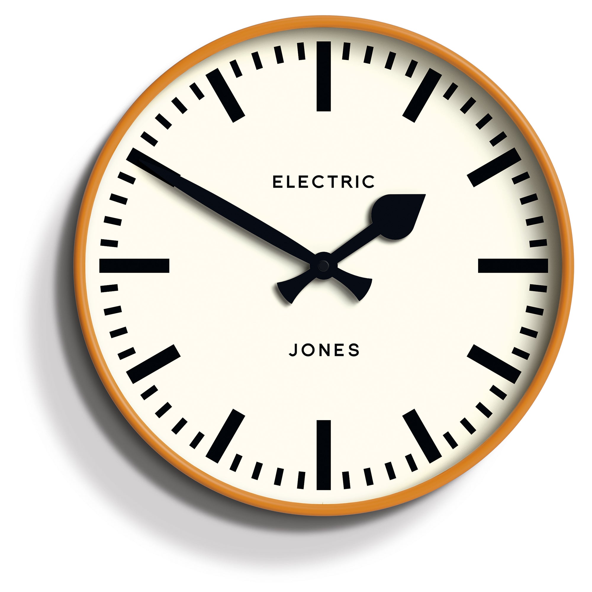 Jones Railway Wall Clock Orange
