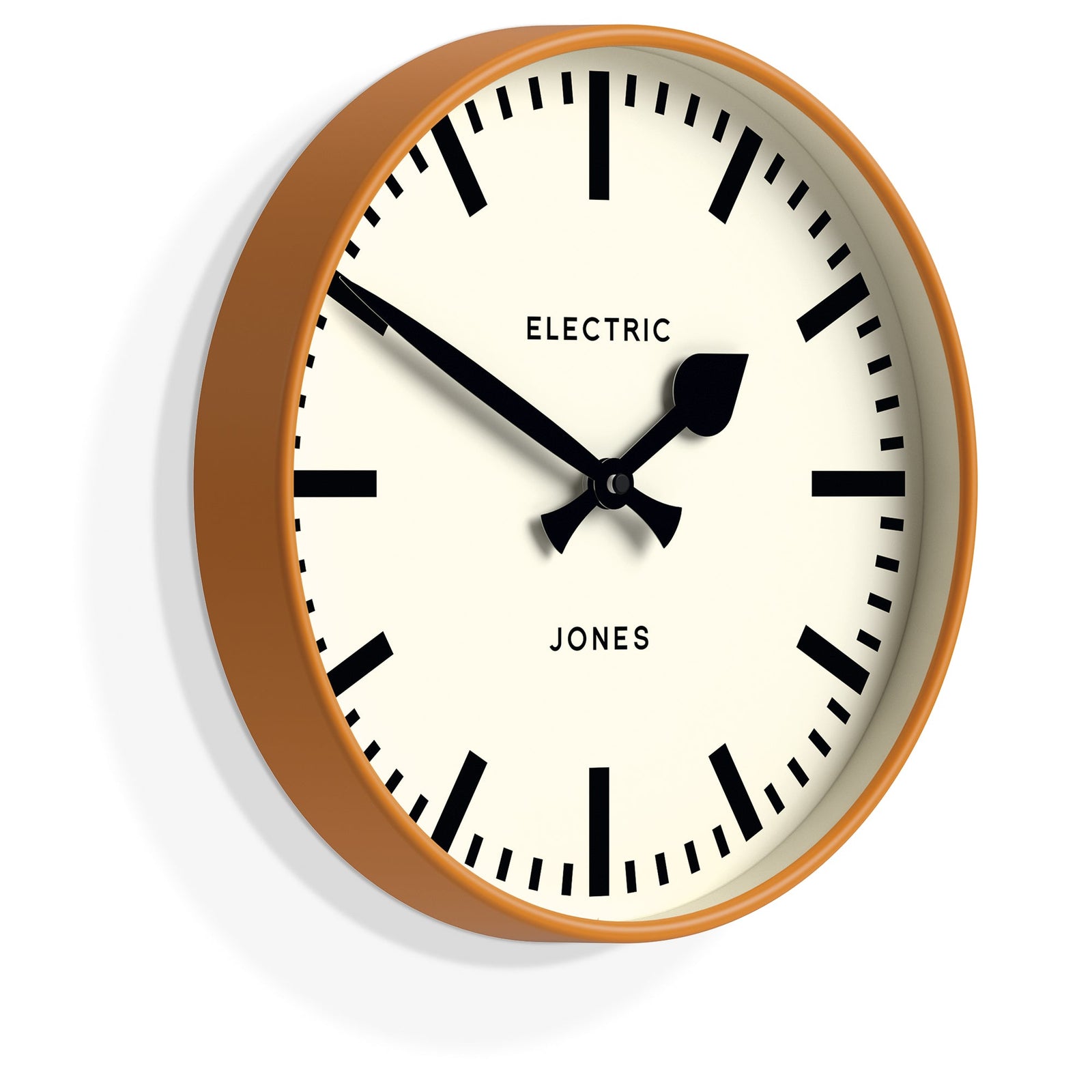 Jones Railway Wall Clock Orange