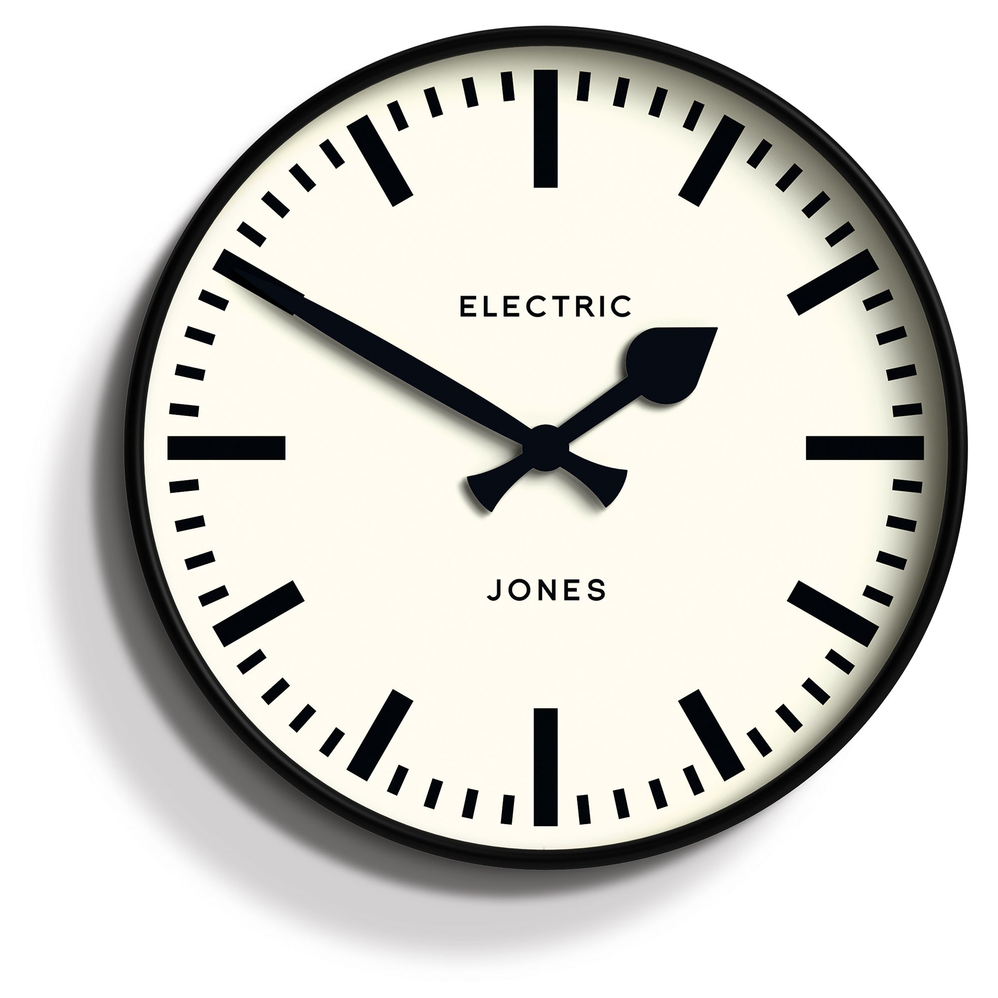 Jones Railway Wall Clock Black