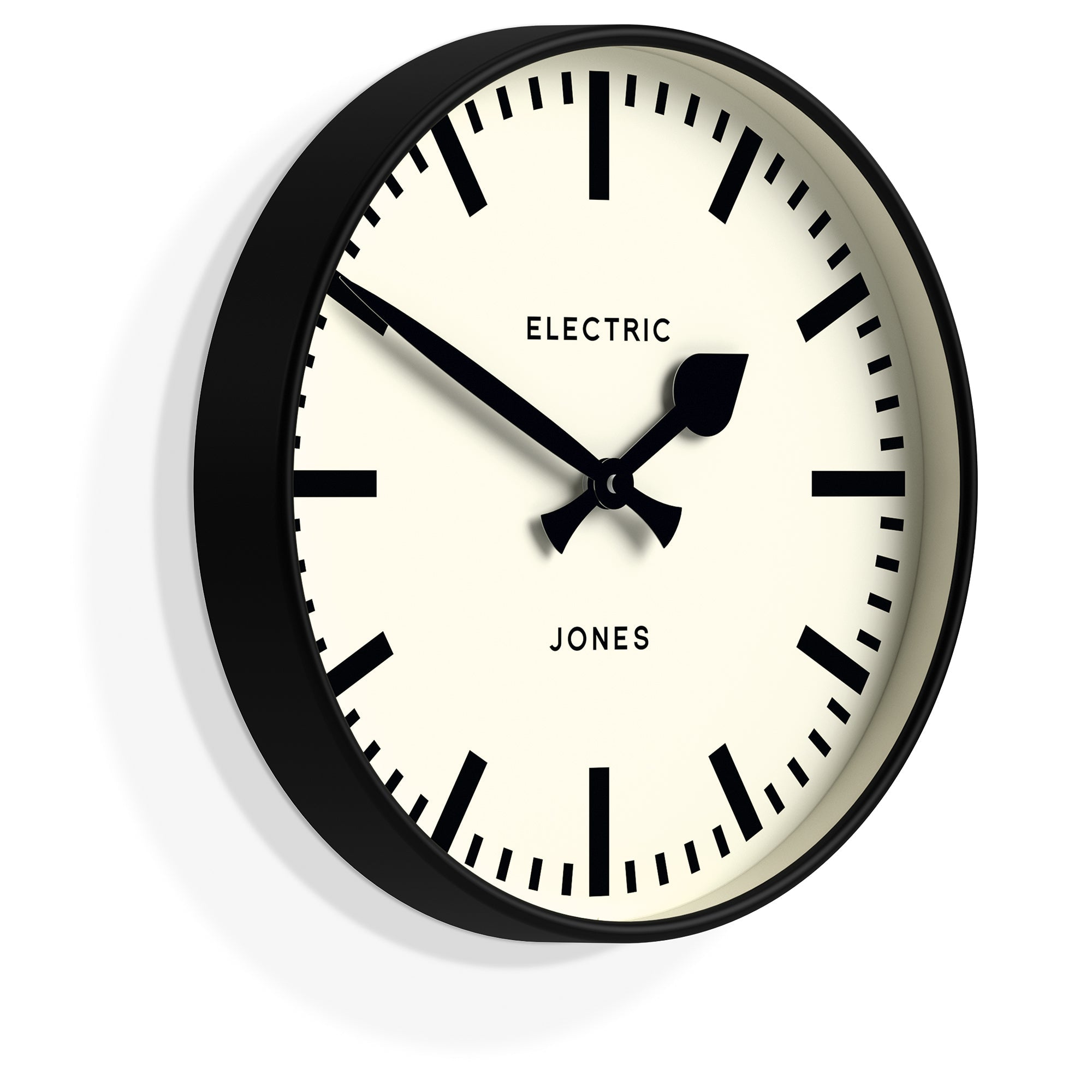 Jones Railway Wall Clock Black