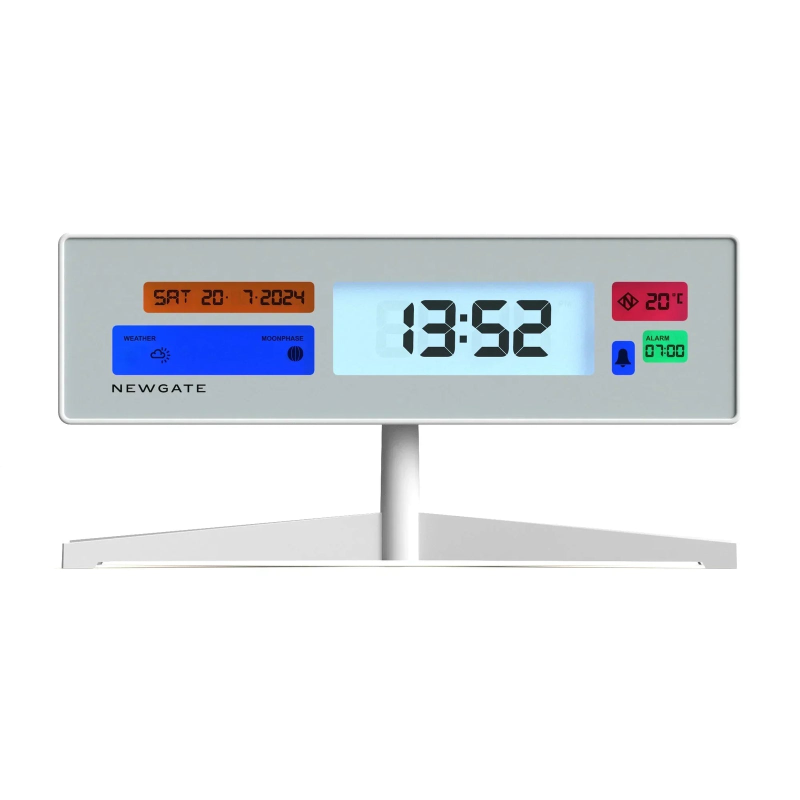 Supergenius Lcd Alarm Clock Matte White