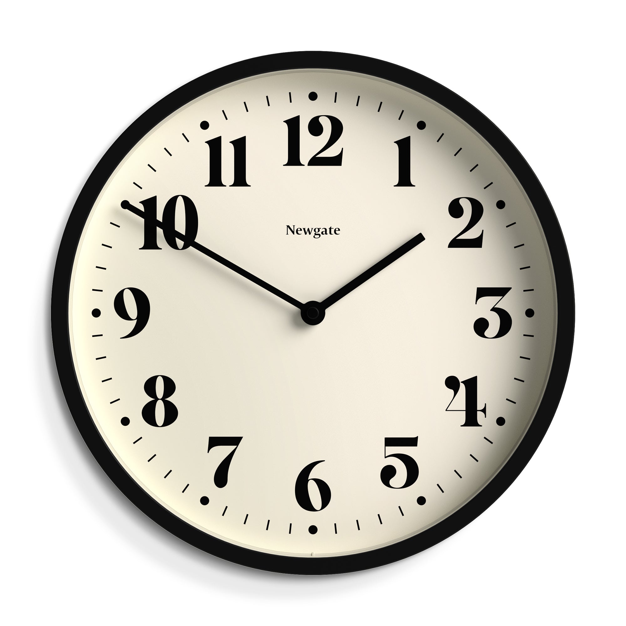 Number Four Wall Clock Matte Black
