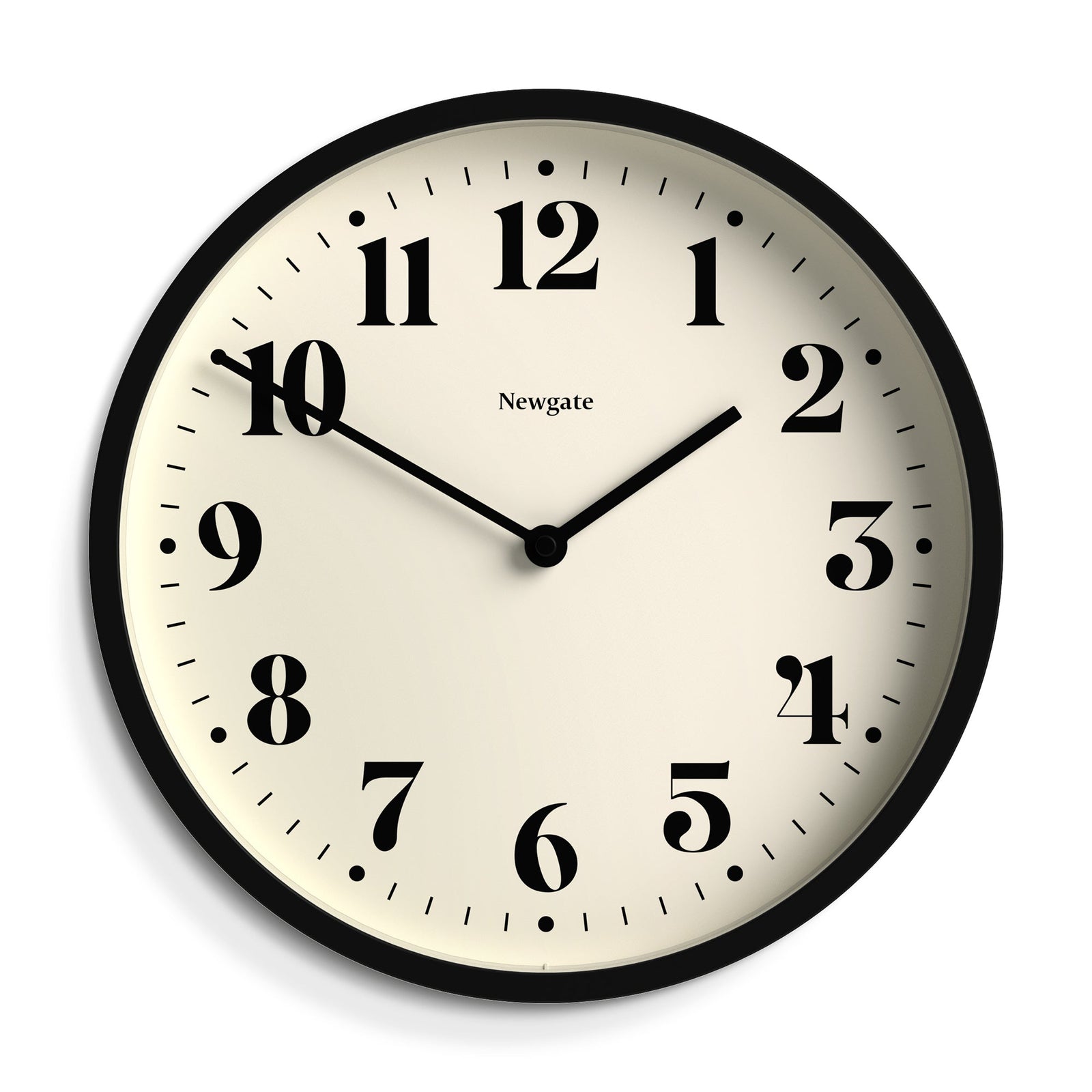 Number Four Wall Clock Matte Black
