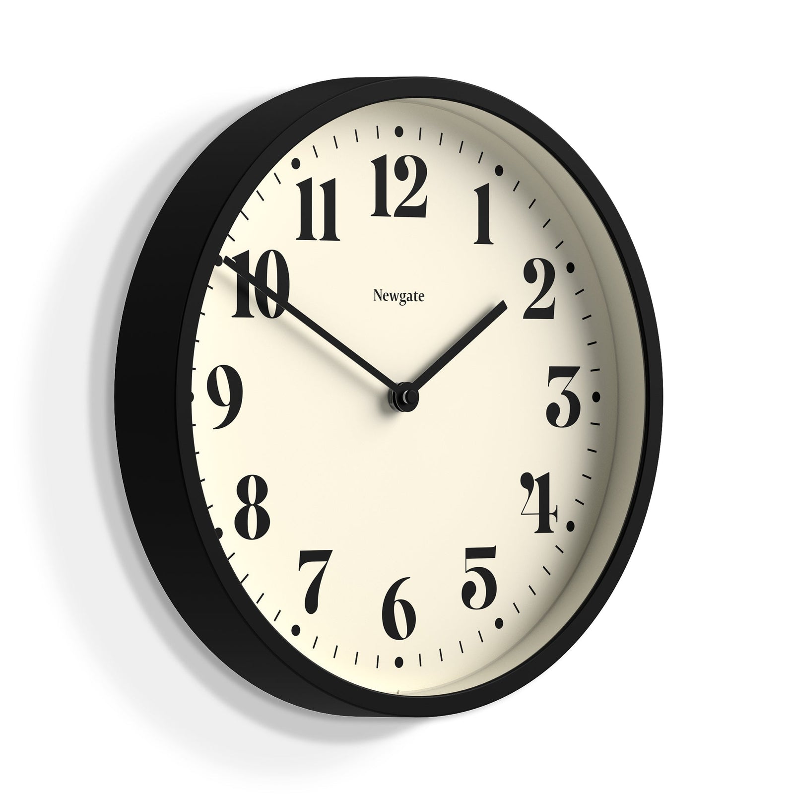Number Four Wall Clock Matte Black