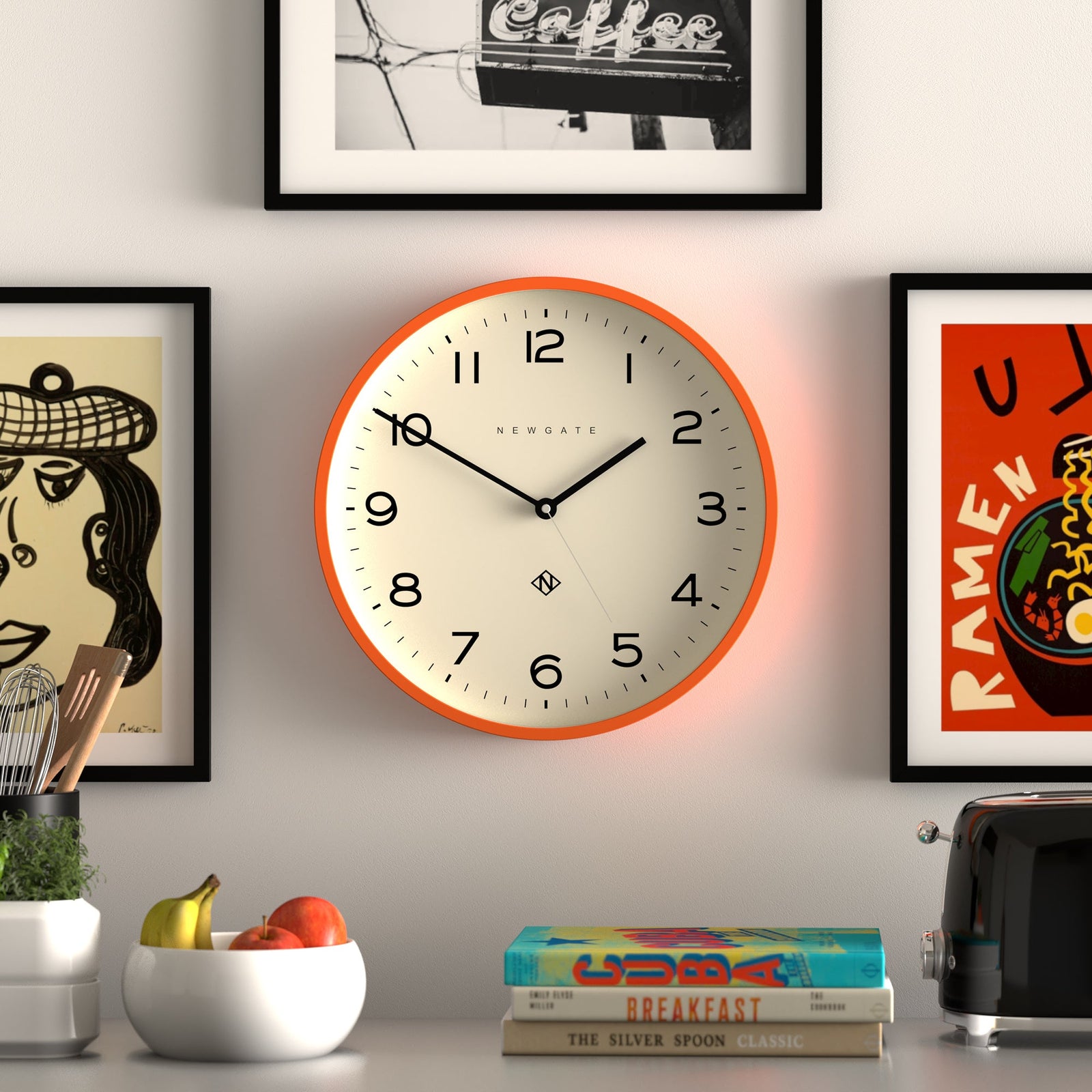 Number Three Echo Clock Silicone Orange