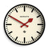 Universal Wall Clock Railway Dial Black