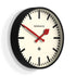 Universal Wall Clock Railway Dial Black