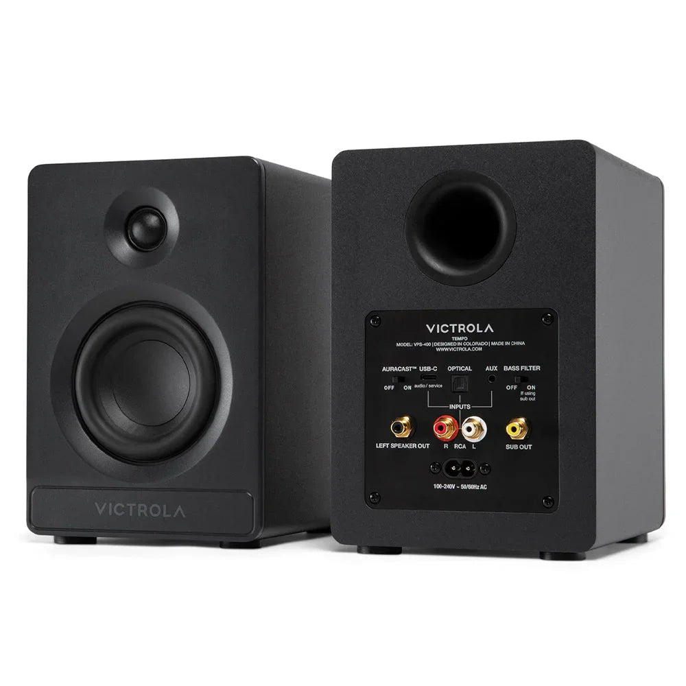 Tempo Bookshelf Speakers - Black