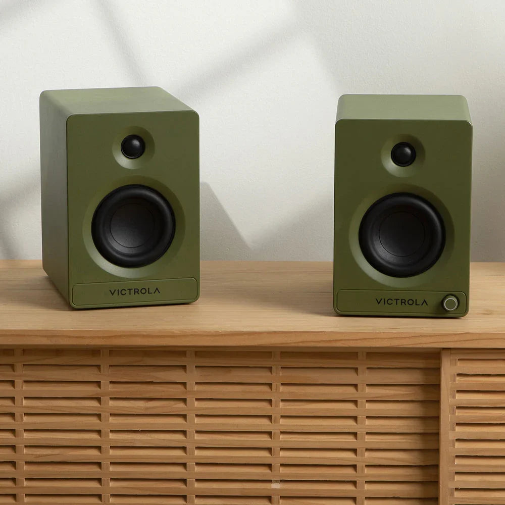 Tempo Bookshelf Speakers - Green