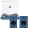 Automatic Turntable +  Tempo Bookshelf Speakers Bundle - Blue