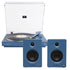 Automatic Turntable +  Tempo Bookshelf Speakers Bundle - Blue