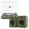 Automatic Turntable +  Tempo Bookshelf Speakers Bundle - Green