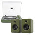 Automatic Turntable +  Tempo Bookshelf Speakers Bundle - Green