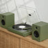 Automatic Turntable +  Tempo Bookshelf Speakers Bundle - Green