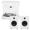 Automatic Turntable +  Tempo Bookshelf Speakers Bundle - White