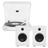 Automatic Turntable +  Tempo Bookshelf Speakers Bundle - White