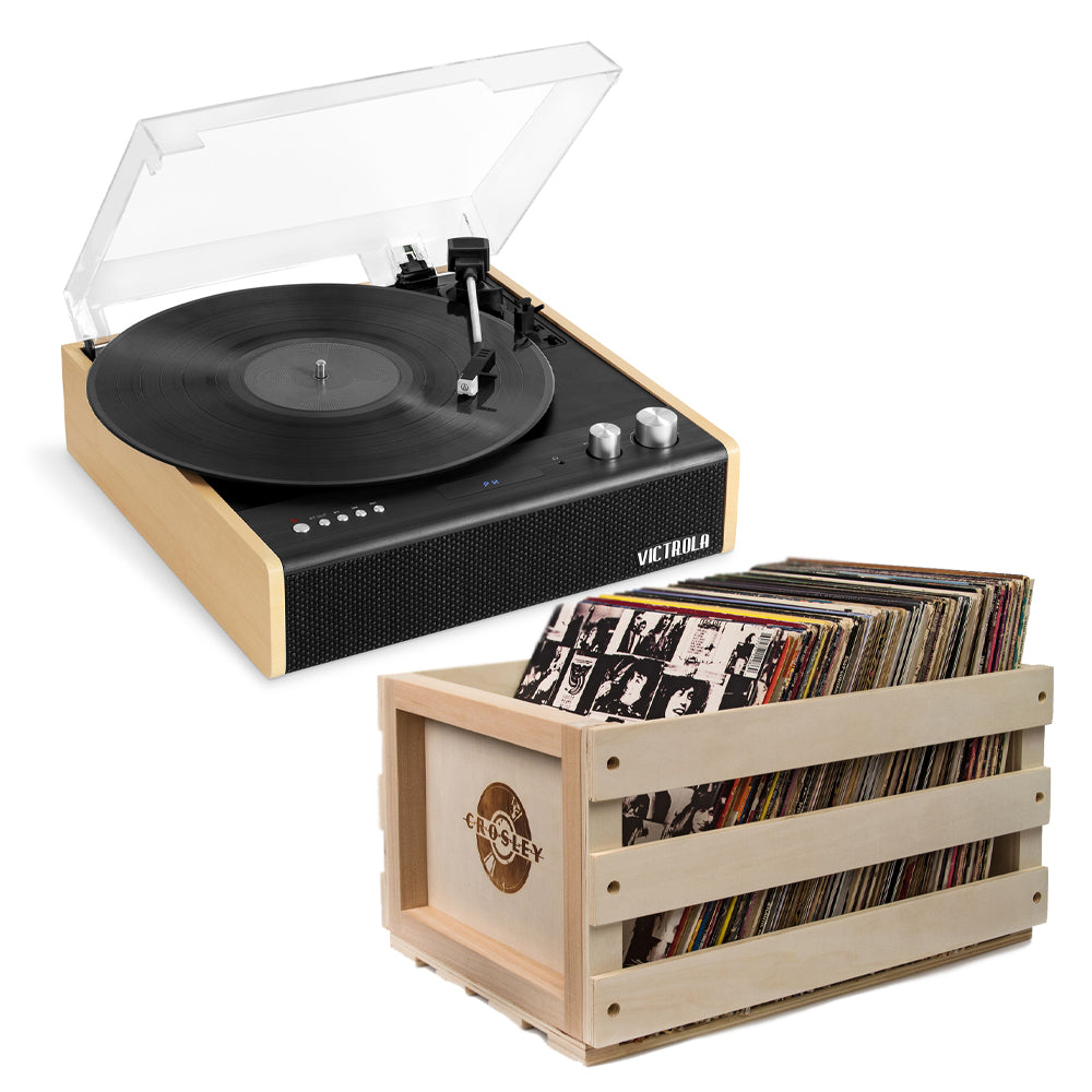 Eastwood Turntable + Bundled Record Storage Crate