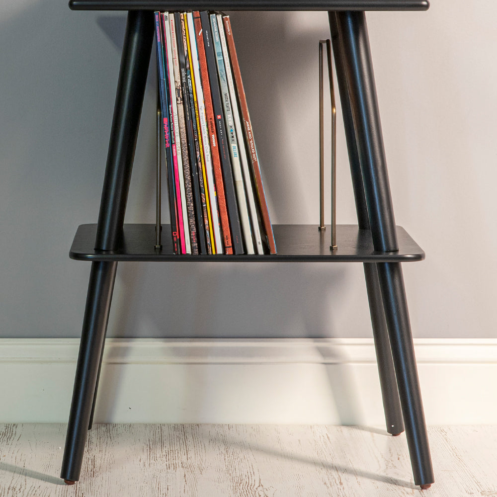 Eastwood II Turntable - Walnut + Entertainment Stand Bundle - Black