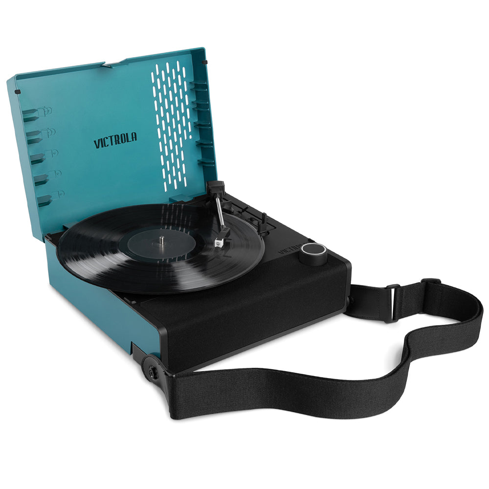 Revolution Go Turntable - Blue + Bundled Record Storage Crate