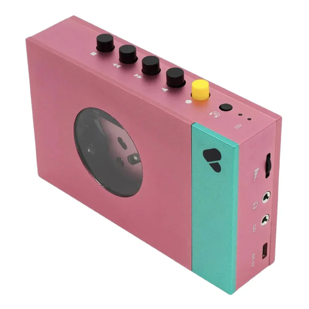 Portable Cassette Player & Recorder - Edith, Pink & Green
